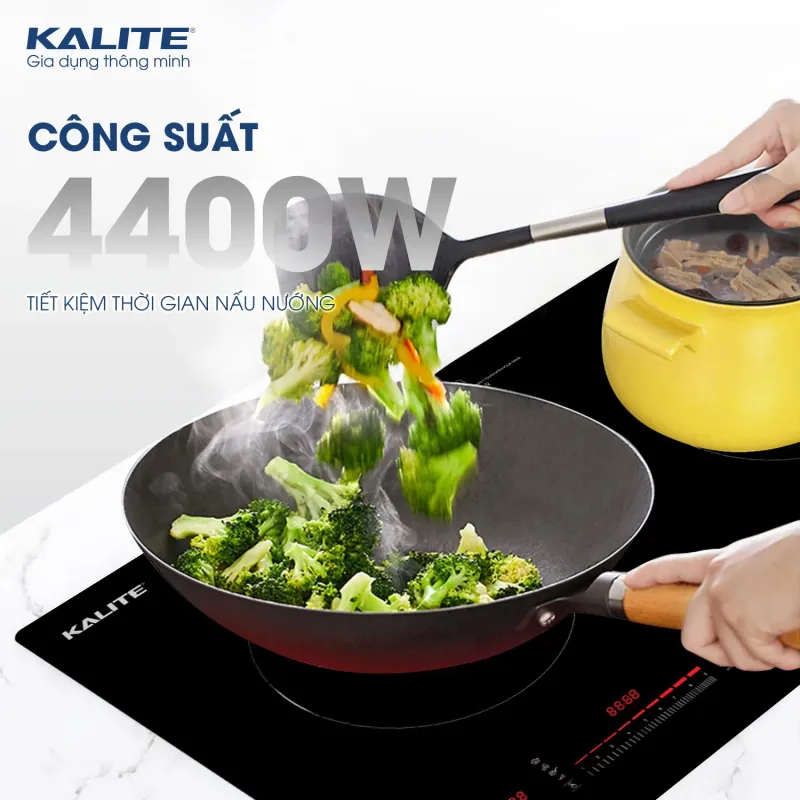 Bếp từ đôi KALITE KDI72 mặt kính sang trọng an toàn dễ vệ sinh 783560