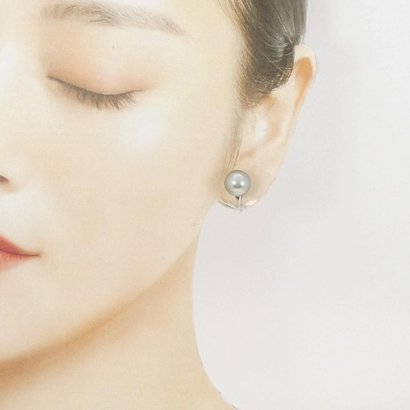 K14WG Bạc Ngọc Trai Trắng Bông Tai 10.1mm - Hàng hiệu Chính hãng 877876