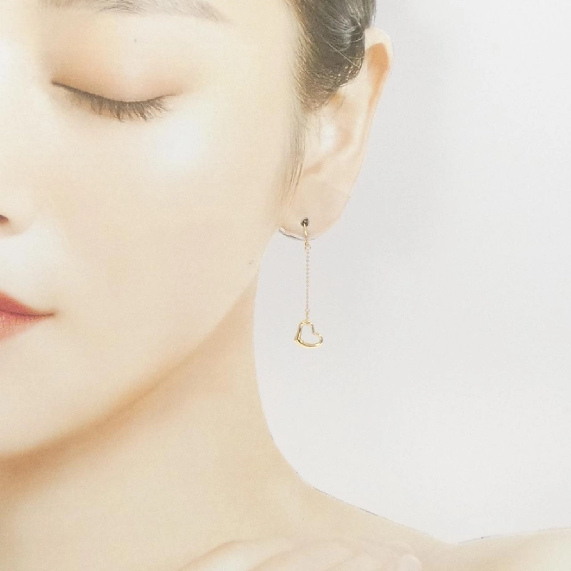 K18YG Bông tai hình trái tim - Hàng hiệu Chính hãng 868592