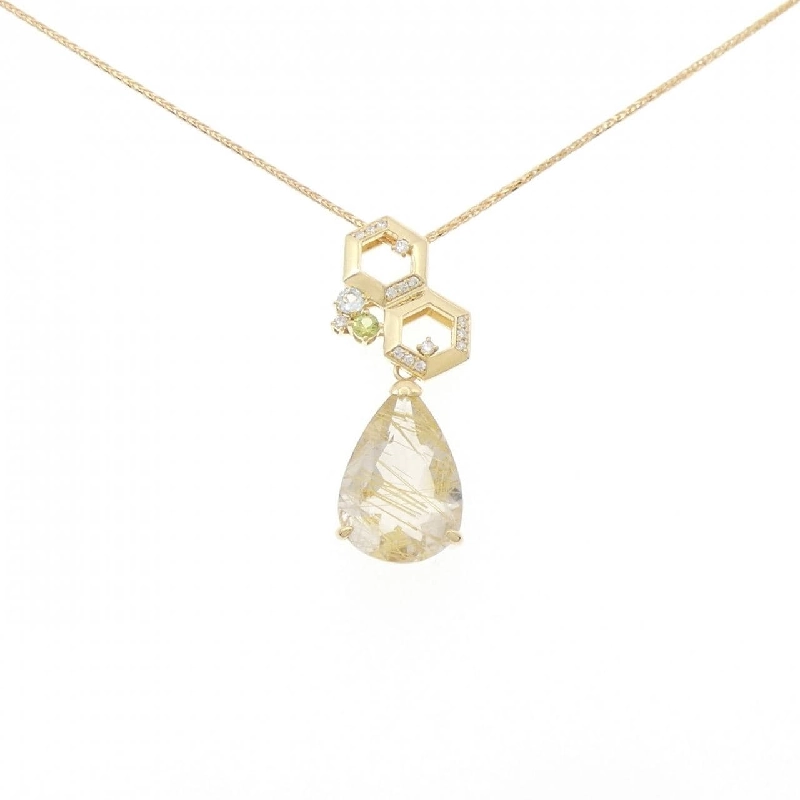 K18YG Đá thạch anh rutile - Hàng hiệu Authentic 846298