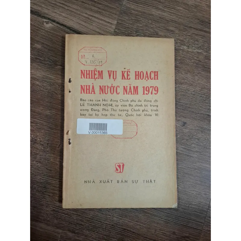 NHIỆM VỤ KẾ HOẠCH NHÀ NƯỚC NĂM 1979 - LÊ THANH NGHỊ 719064