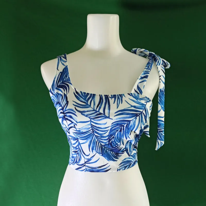 Áo tập thể dục tập Gym màu xanh họa tiết 932367