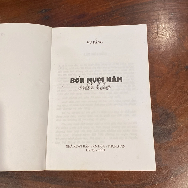 BỐN MƯƠI NĂM NÓI LÁO - VŨ BẰNG (XB 2001) 471371