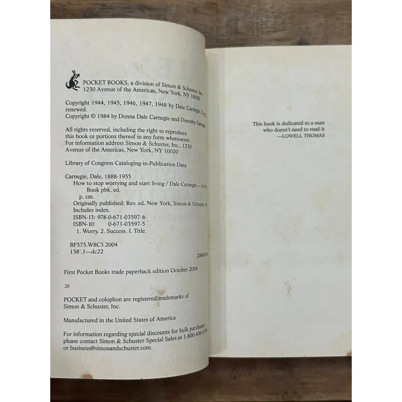 How to Stop Worrying and Start Living - Dale Carnegie 728399