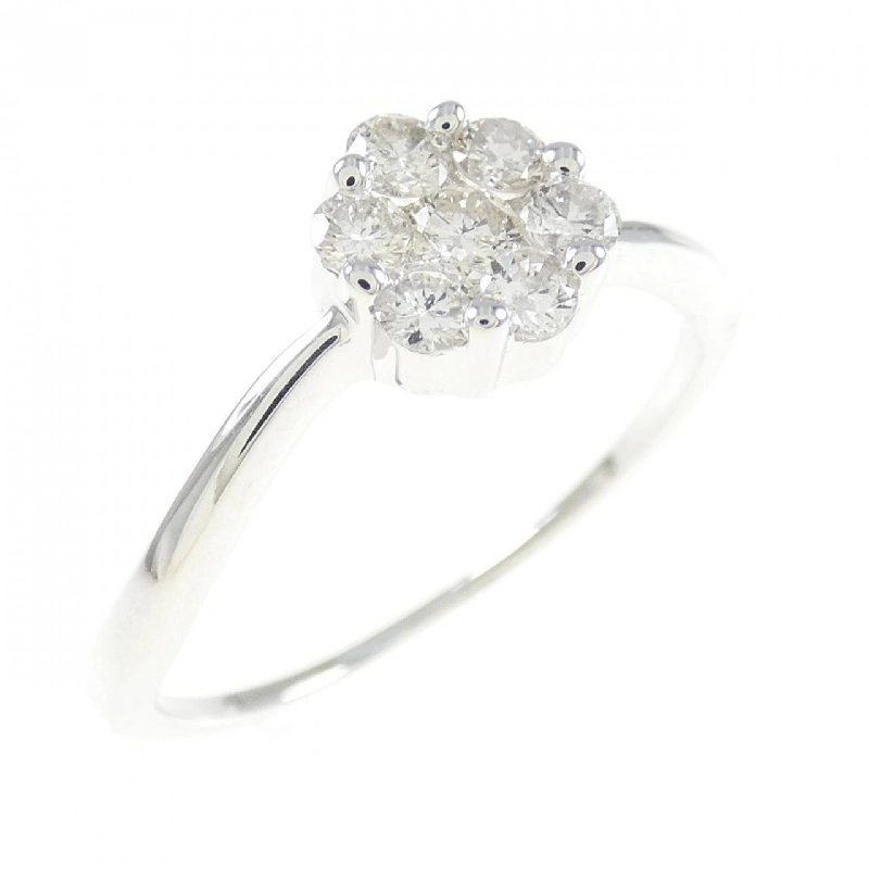 Nhẫn kim cương K18WG hoa 669936