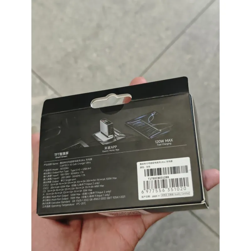 Củ sạc nhanh GaN 120W Cuktech 10 Ultra 933994