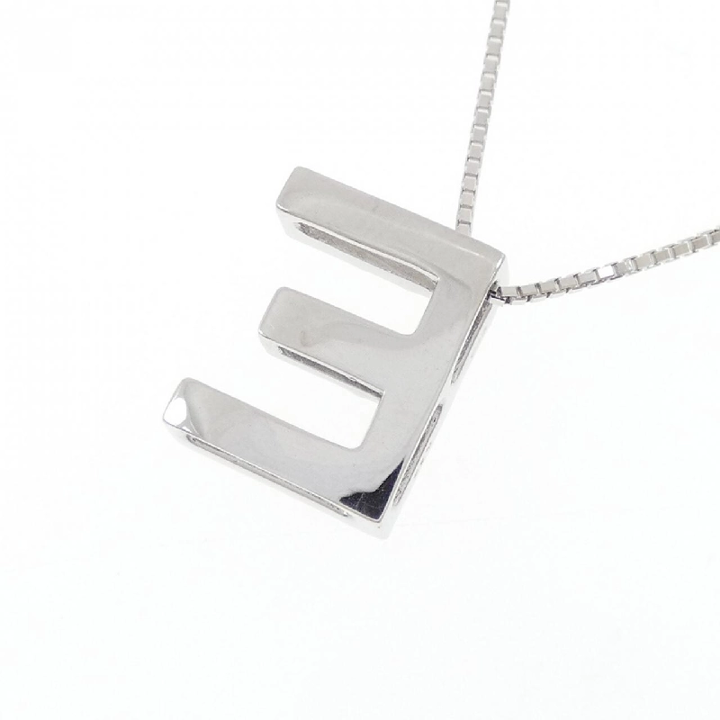 K18WG Chữ cái E Dây chuyền kim cương 0.94CT - Hàng hiệu Chính hãng 859770