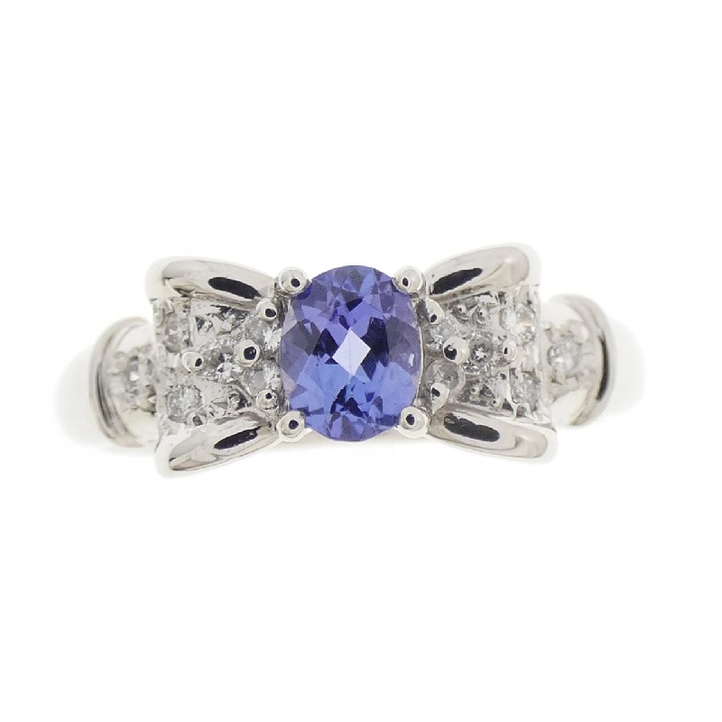 Nhẫn Tanzanite Ruy băng PT900 669235