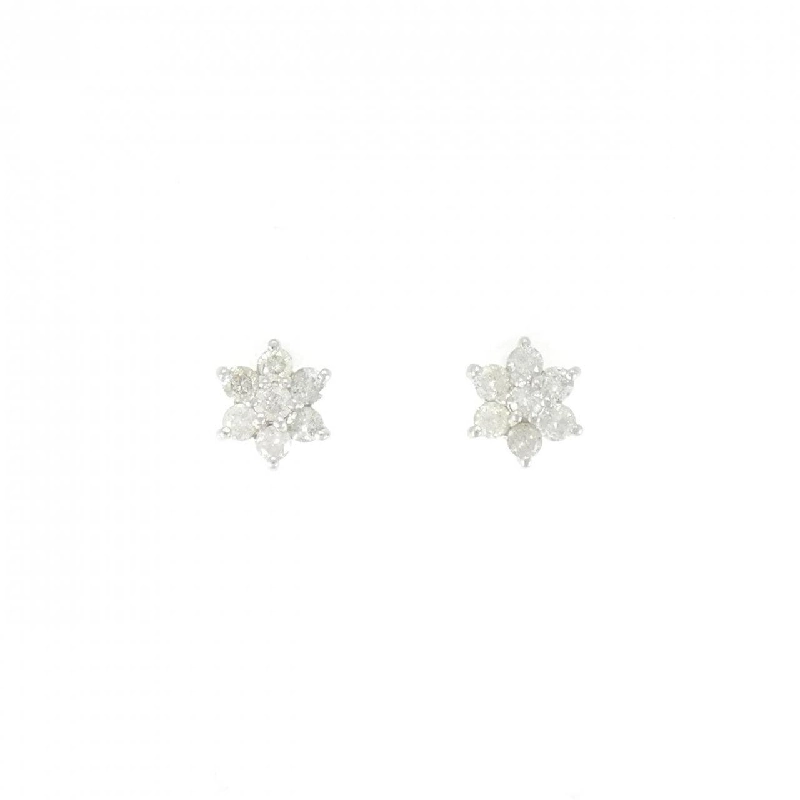K18WG Bông tai Kim cương Hoa 0.50CT - Hàng hiệu Chính hãng 872080