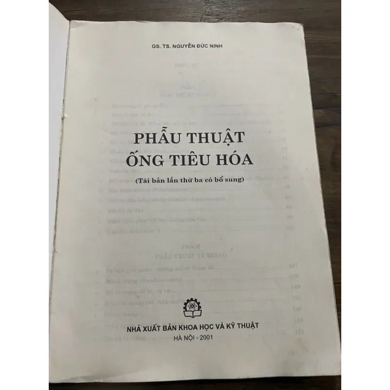 GS. TS. NGUYỄN ĐỨC NINH - PHẨU THUẬT ỐNG TIÊU HOÁ;210 trang khổ lớn  993209