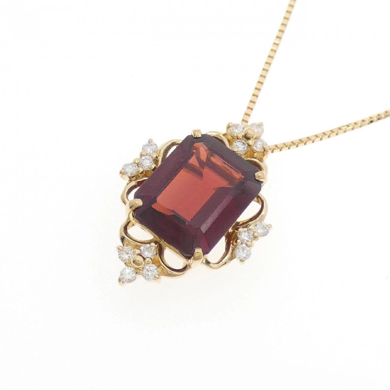 K18YG Garnet Necklace 3.37CT - Hàng hiệu Authentic 859648