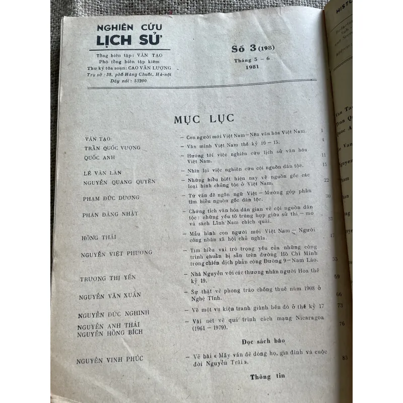 Nghiên cứu lịch sử - số 3.1981 - khổ lớn 679703