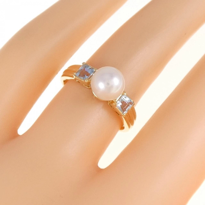 Nhẫn ngọc trai Akoya K18YG 6.5mm 670077