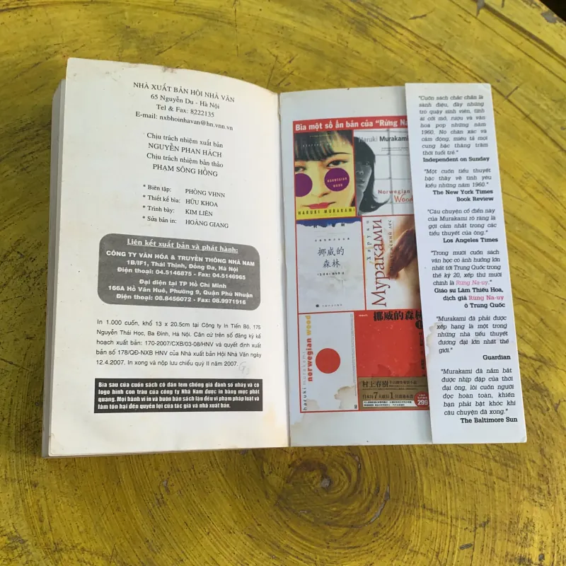 RỪNG NA-UY- haruki murakami- bản đời đầu 2007 có tem 782491