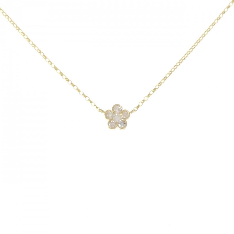 K18YG Hoa Kim Cương Dây Chuyền 0.10CT - Hàng hiệu Chính hãng 859737