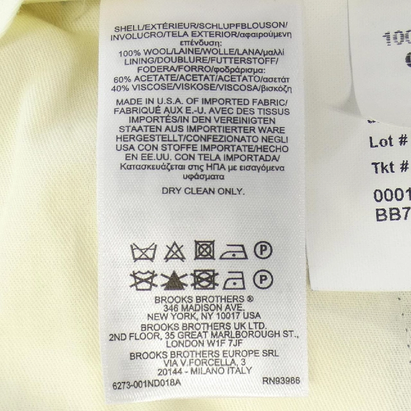 Bộ đồ vest BROOKS BROTHERS - Hàng hiệu Authentic 902531