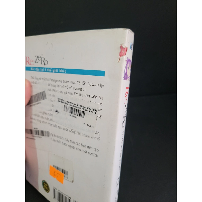Re:zero 6 bắt đầu lại ở thế giới khác mới 70% bẩn bìa, ố nhẹ, rách áo bìa 2020 Tappei Nagatsuki HCM3004 VĂN HỌC 444966