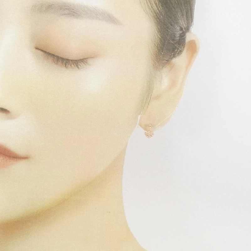 K18PG Bông tai hình trái tim kim cương 0.12CT - Hàng hiệu Chính hãng 867770