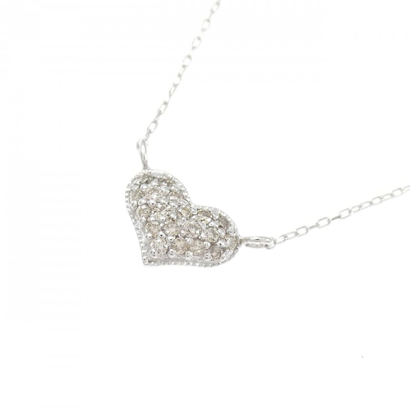 K18WG Dây chuyền kim cương hình trái tim 0.10CT - Hàng hiệu Chính hãng 861109