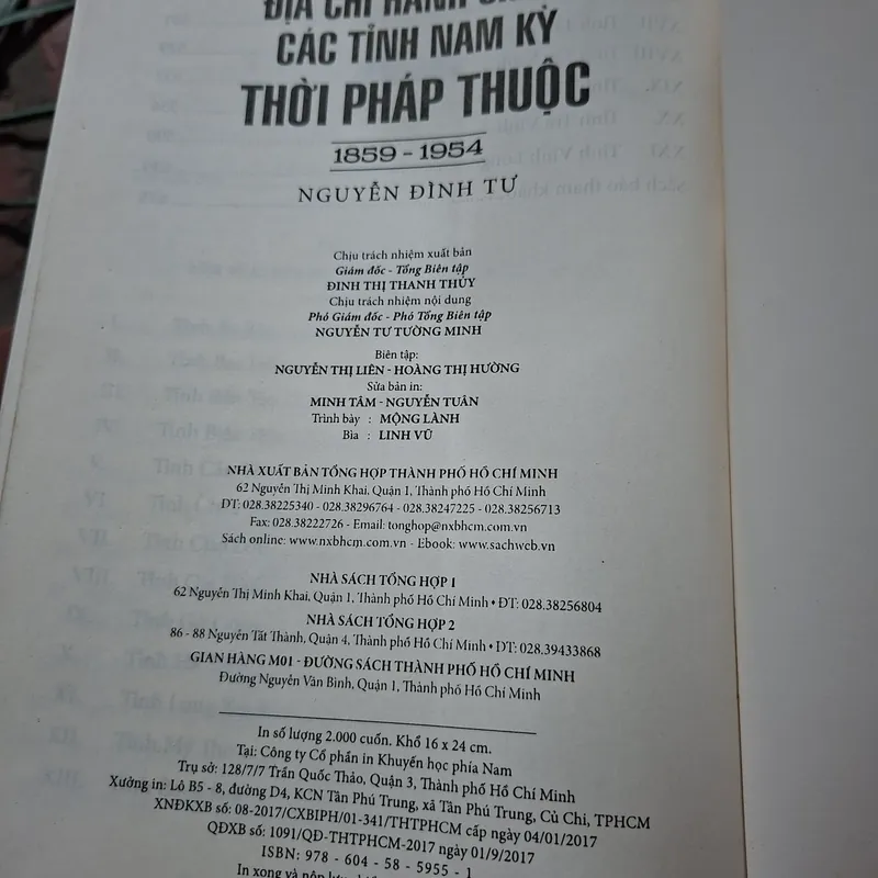 Địa chính hành chính các tỉnh Nam Kỳ 733705