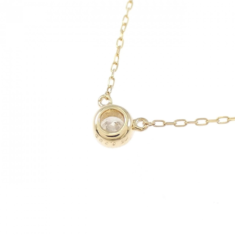 K18YG Solitaire Dây chuyền kim cương 0.085CT - Hàng hiệu Chính hãng 858209