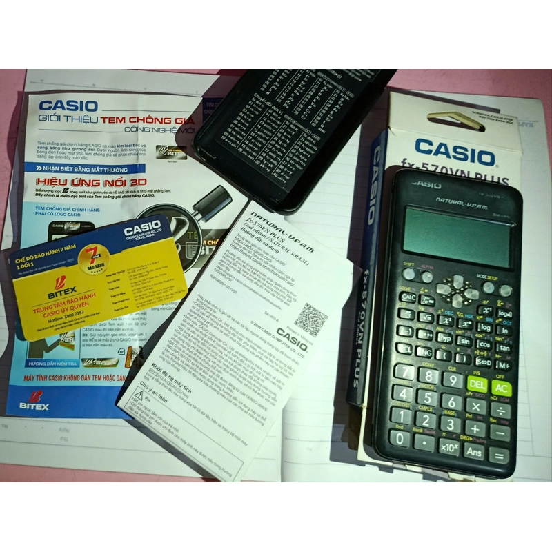Máy tính casio fx-570VN PLUS 2nd edition (CHÍNH HÃNG) có thẻ bảo hành, hộp, sách hướng dẫn 502552