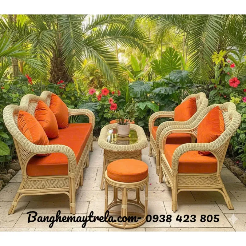 Sofa mây tự nhiên lưới mắt cáo giá rẻ 795934