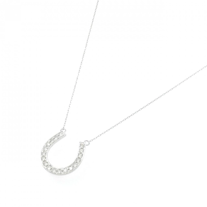 Dây chuyền kim cương hình móng ngựa PT950/PT850 0.20CT - Hàng hiệu Authentic 858546