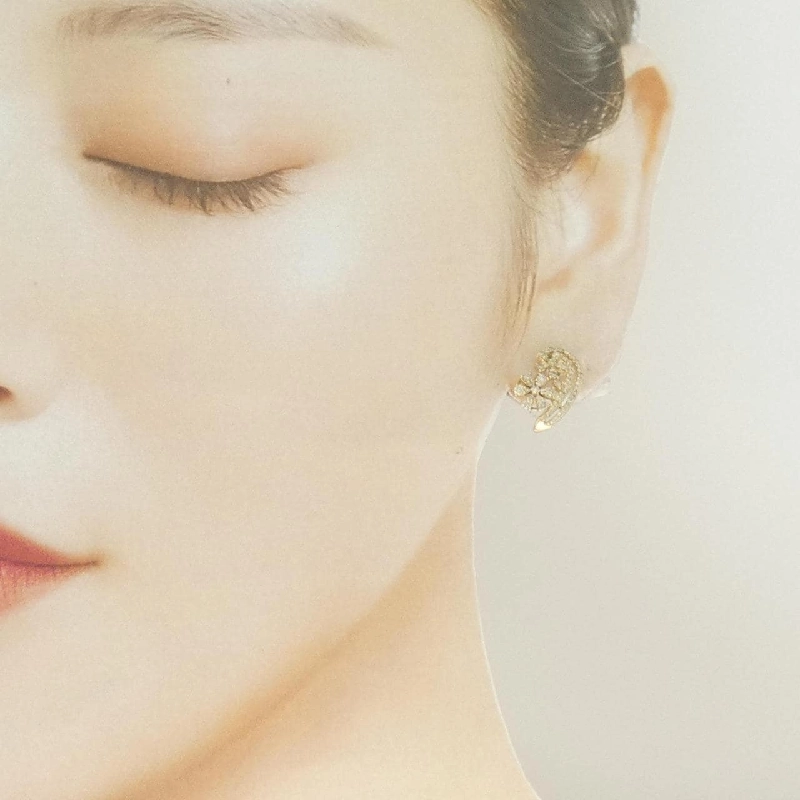 K18YG Bông tai Hoa Kim cương 0.70CT - Hàng hiệu Chính hãng 865707