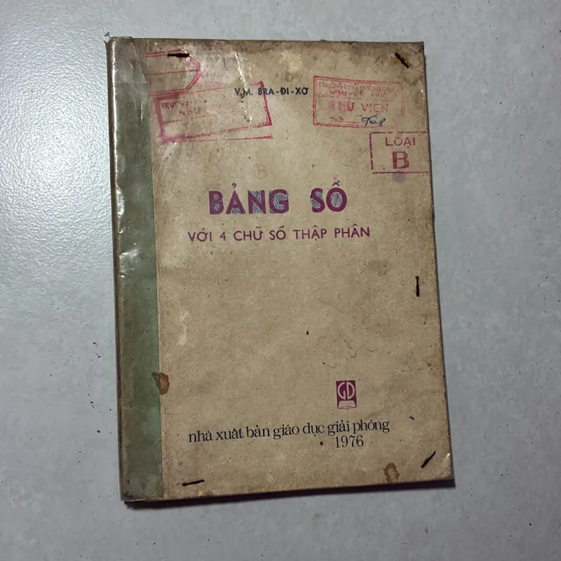 Bảng số với 4 chữ số thập phân - 1976s 797151