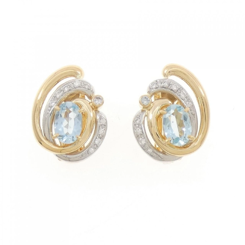 Tasaki Aquamarine Bông tai 2.12CT - Hàng hiệu Chính hãng 844866