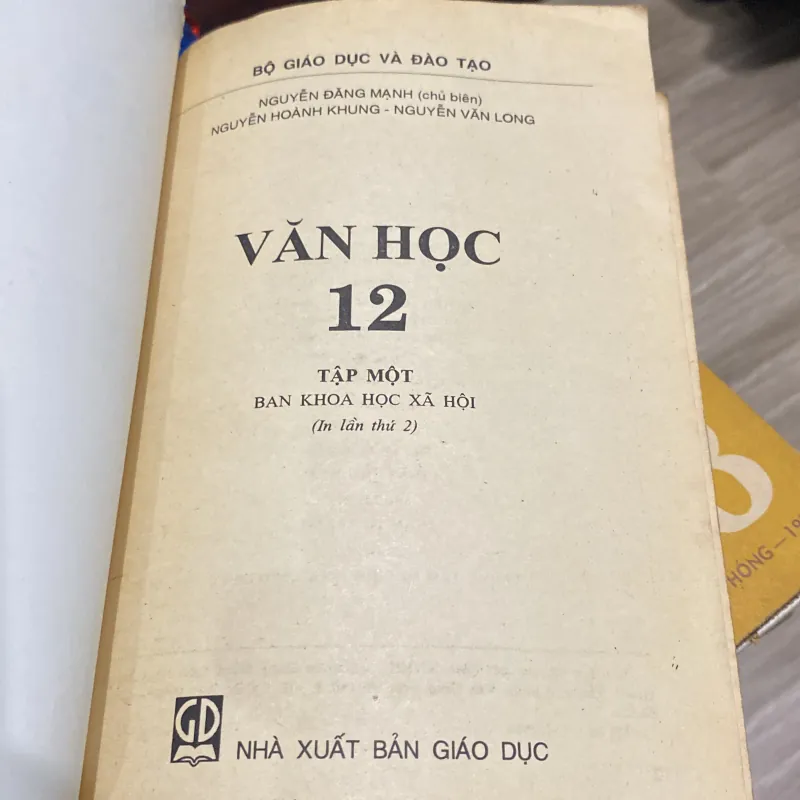 VĂN HỌC 12, TẬP MỘT (XB 1996) 993956