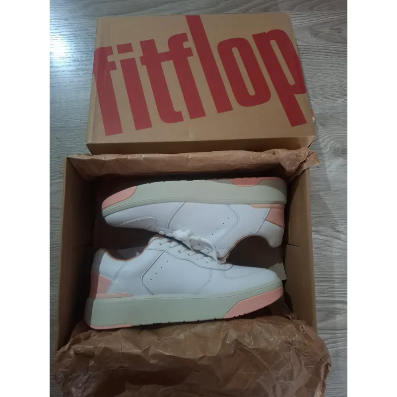 Giày Thể Thao Cổ Ngắn Nữ FitFlop RALLY - Urban White/Blushy - new 100% 734481