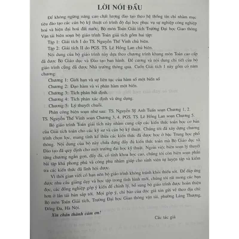 GIẢI TÍCH 1 + 2 (Full bộ 2 tập) 698161