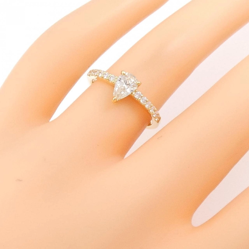 Nhẫn kim cương K18YG 0.521CT G SI1 hình giọt nước - Hàng hiệu Authentic 874376