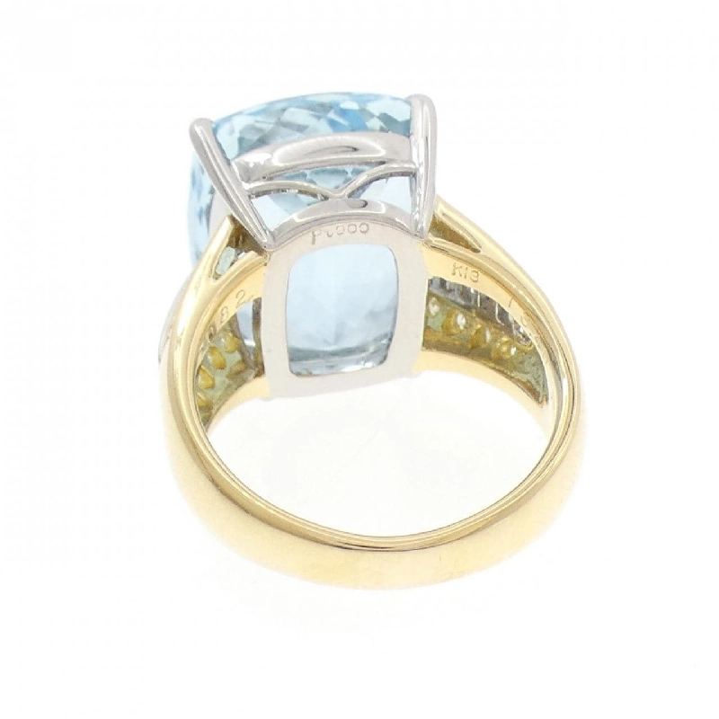Nhẫn Aquamarine K18YG/PT900 13.40CT - Hàng hiệu Chính hãng 851991