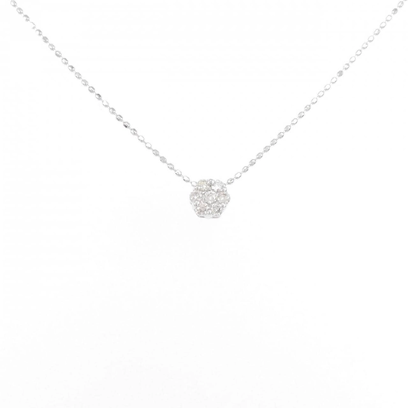 K18WG Hoa Kim Cương Dây Chuyền 0.14CT - Hàng hiệu Chính hãng 861855