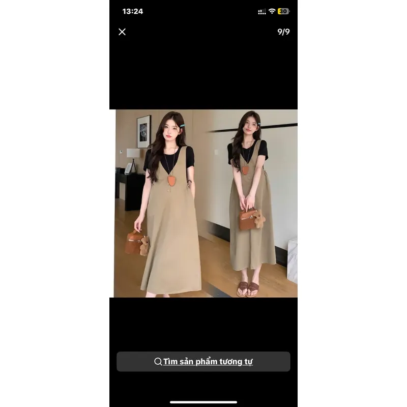 Sét yếm bầu kèm áo tăm dài tay yess 698024