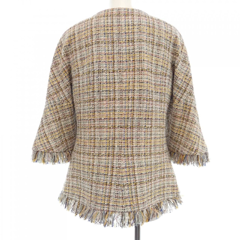 【Mã giảm giá】Áo khoác không cổ CHANEL 638168