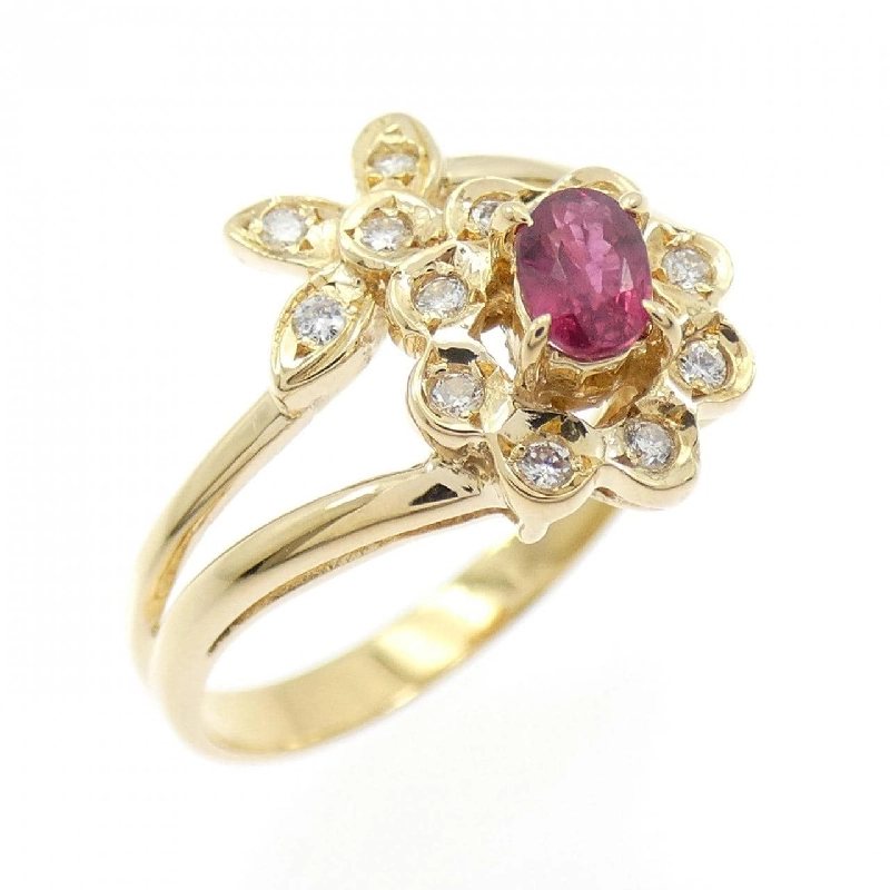 Nhẫn Ruby Hoa K18YG - Hàng hiệu Chính hãng 850471
