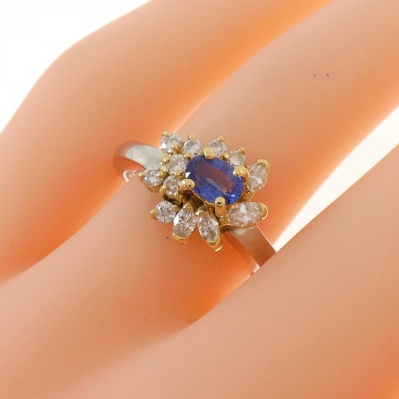 Nhẫn Sapphire PT850/K18YG 0.41CT - Hàng hiệu Authentic 855035