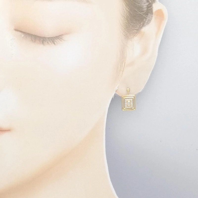 K18YG Bông tai kim cương 0.30CT - Hàng hiệu Chính hãng 873195