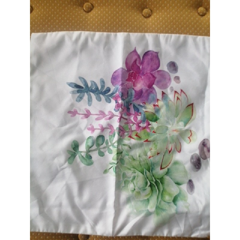 Vỏ gối vuông hoa văn đẹp, kích thuớc 43x43cm trang trí phòng khách.  13261