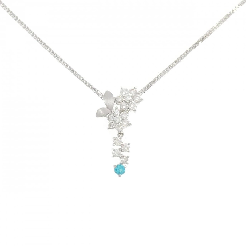 K18WG Hoa Tai Paraiba Tourmaline 0.11CT - Hàng hiệu Chính hãng 857140