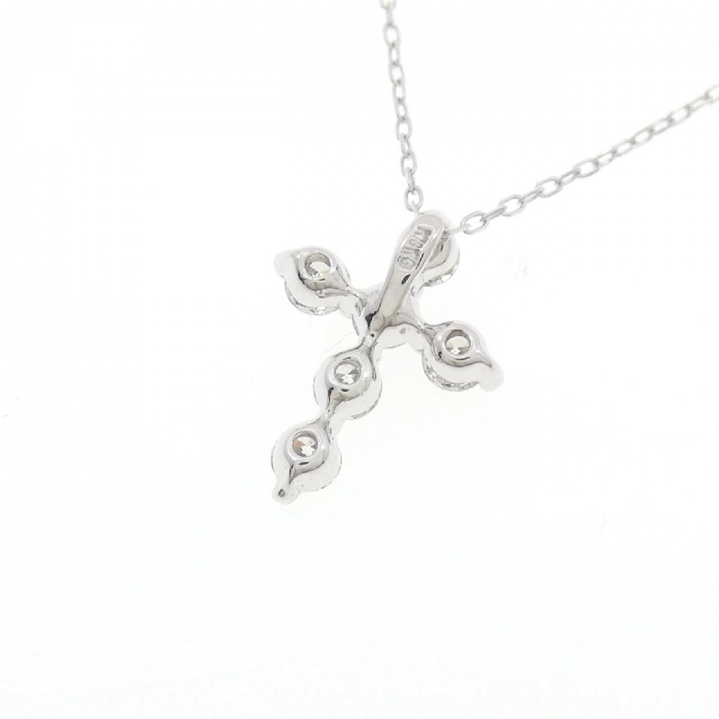 K18WG Dây chuyền kim cương chéo 0.50CT - Hàng hiệu Authentic 862179