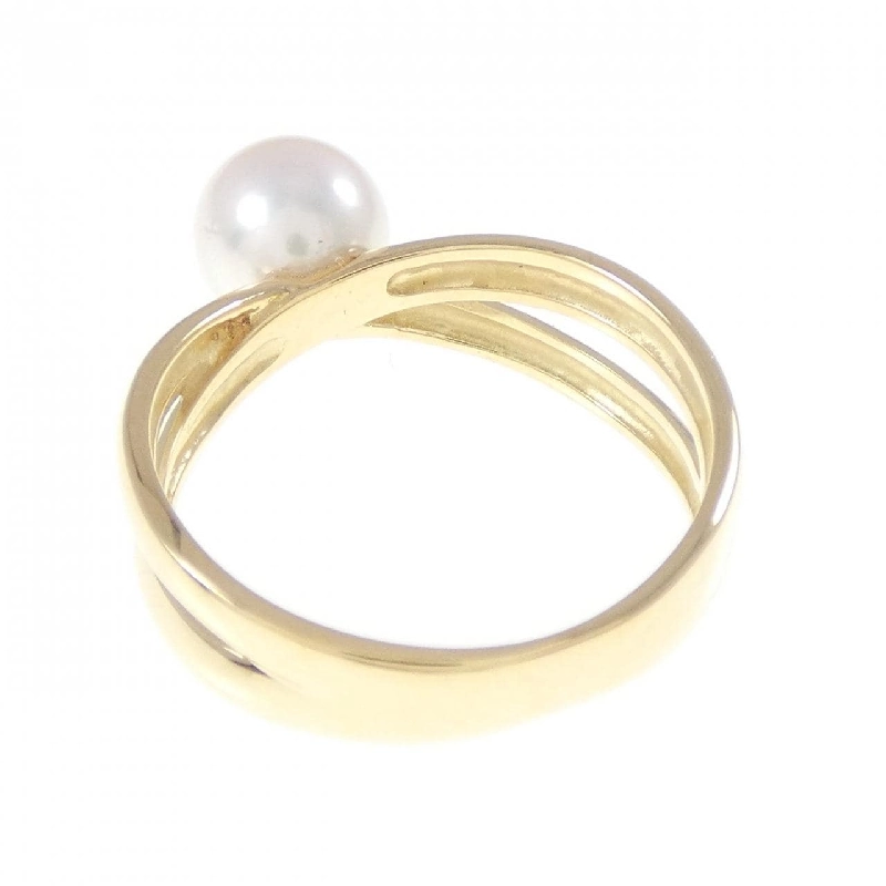 Nhẫn ngọc trai Akoya K18YG 6.7mm - Hàng hiệu Chính hãng 854002