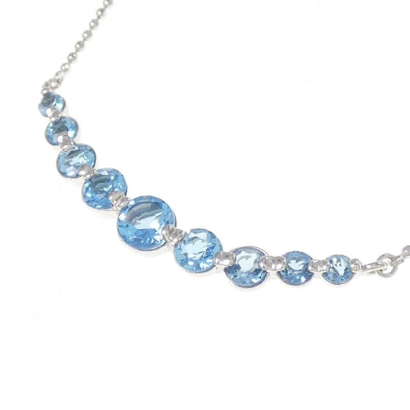 K18WG Blue Topaz Necklace - Hàng hiệu Authentic 858783