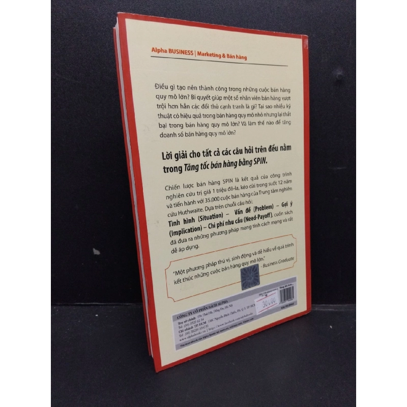 Tăng tốc bán hàng bằng SPIN mới 90% bẩn nhẹ 2017 HCM1008 Neil Rackham MARKETING KINH DOANH 916635
