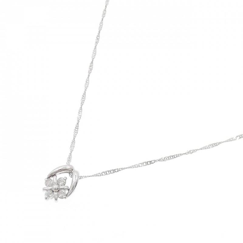 Dây chuyền kim cương K18WG 0.10CT - Hàng hiệu Chính hãng 858690