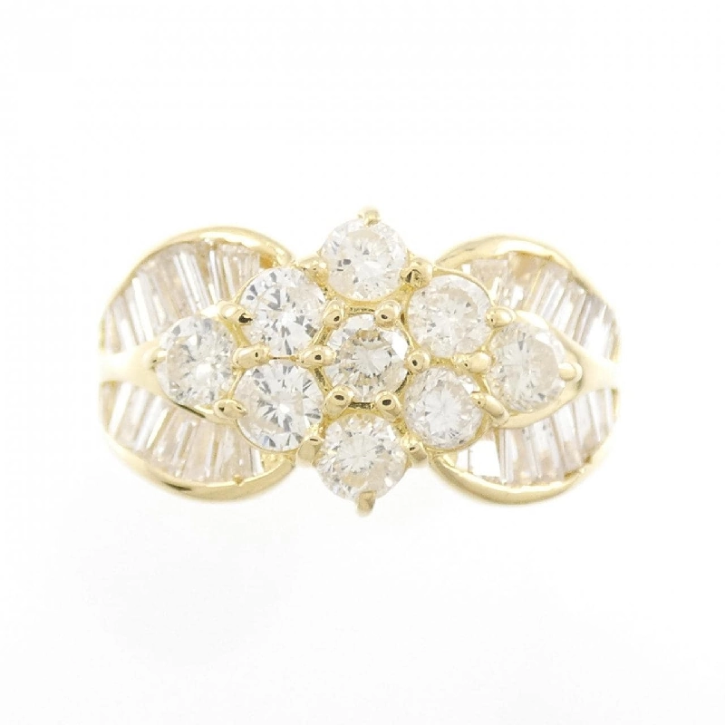 Nhẫn kim cương hoa K18YG 2.05CT 667597